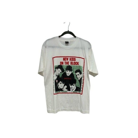 New Kids On The Block Boston Band Concert T-Shirt VTG 80’s 90’s Jetta Sz L READ - Picture 1 of 13